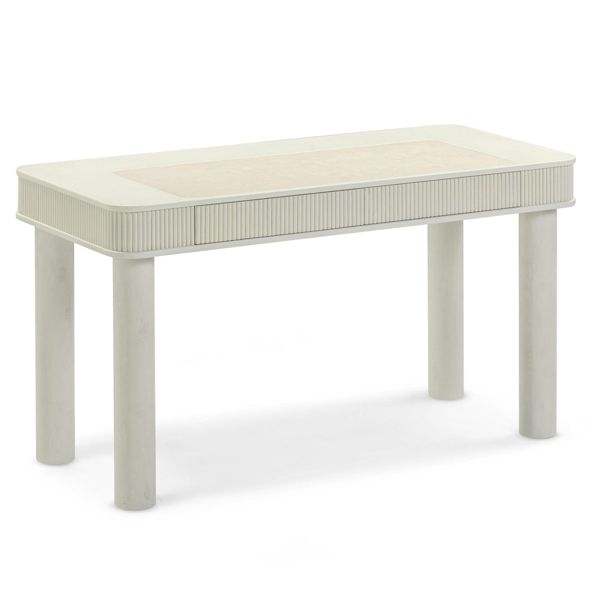TOV Furniture Sarah Cream 2-Drawer Executive Work Desk