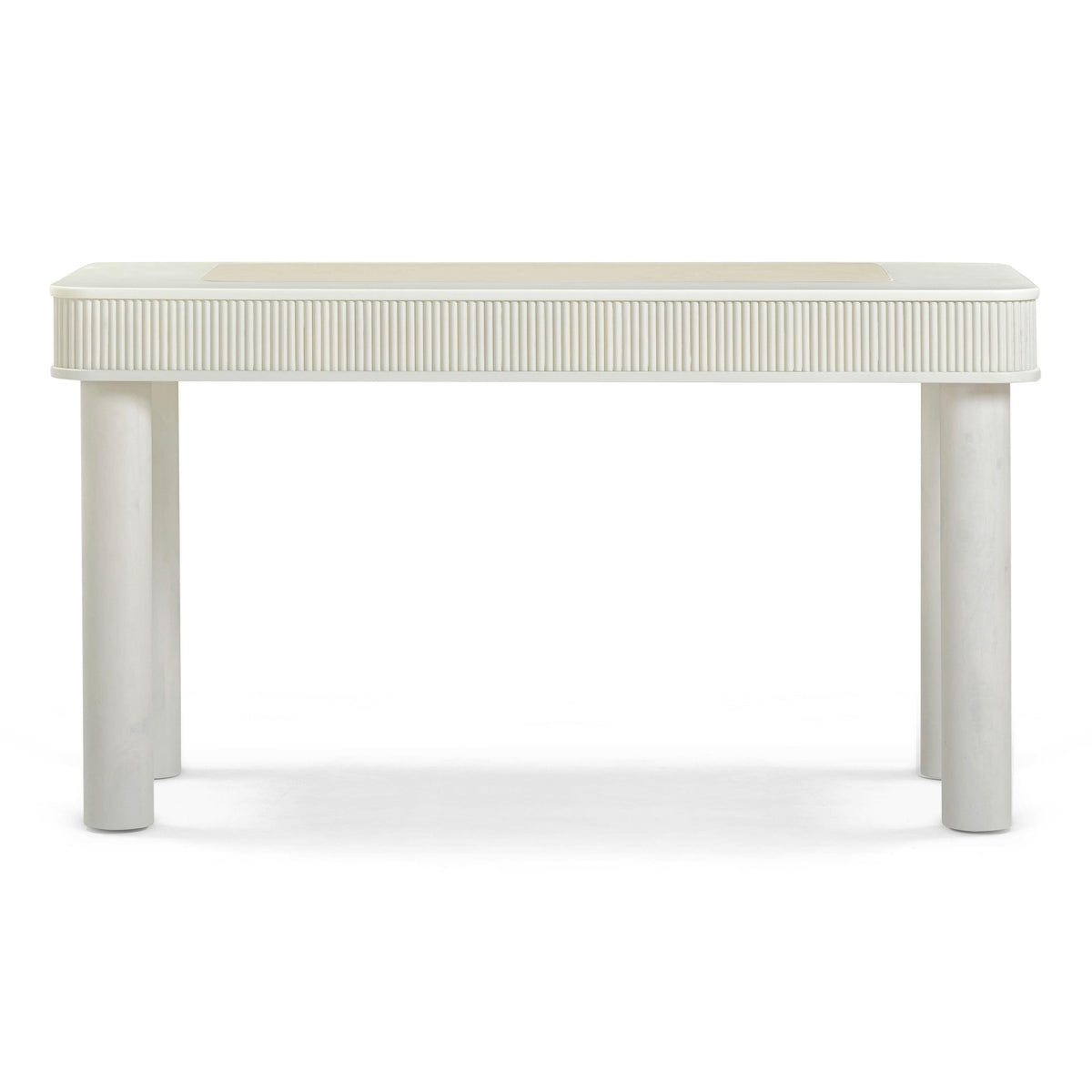 TOV Furniture Sarah Cream 2-Drawer Executive Work Desk