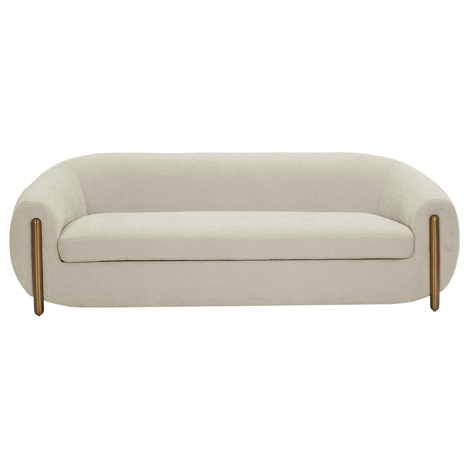 TOV Furniture Lina Grey Textured Linen Sofa