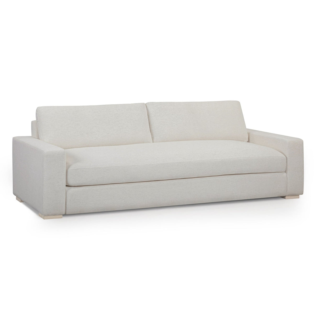 TOV Furniture Beckham Cream Upcycled Performance Chenille 96in Sofa in cream upcycled chenille, primary product view