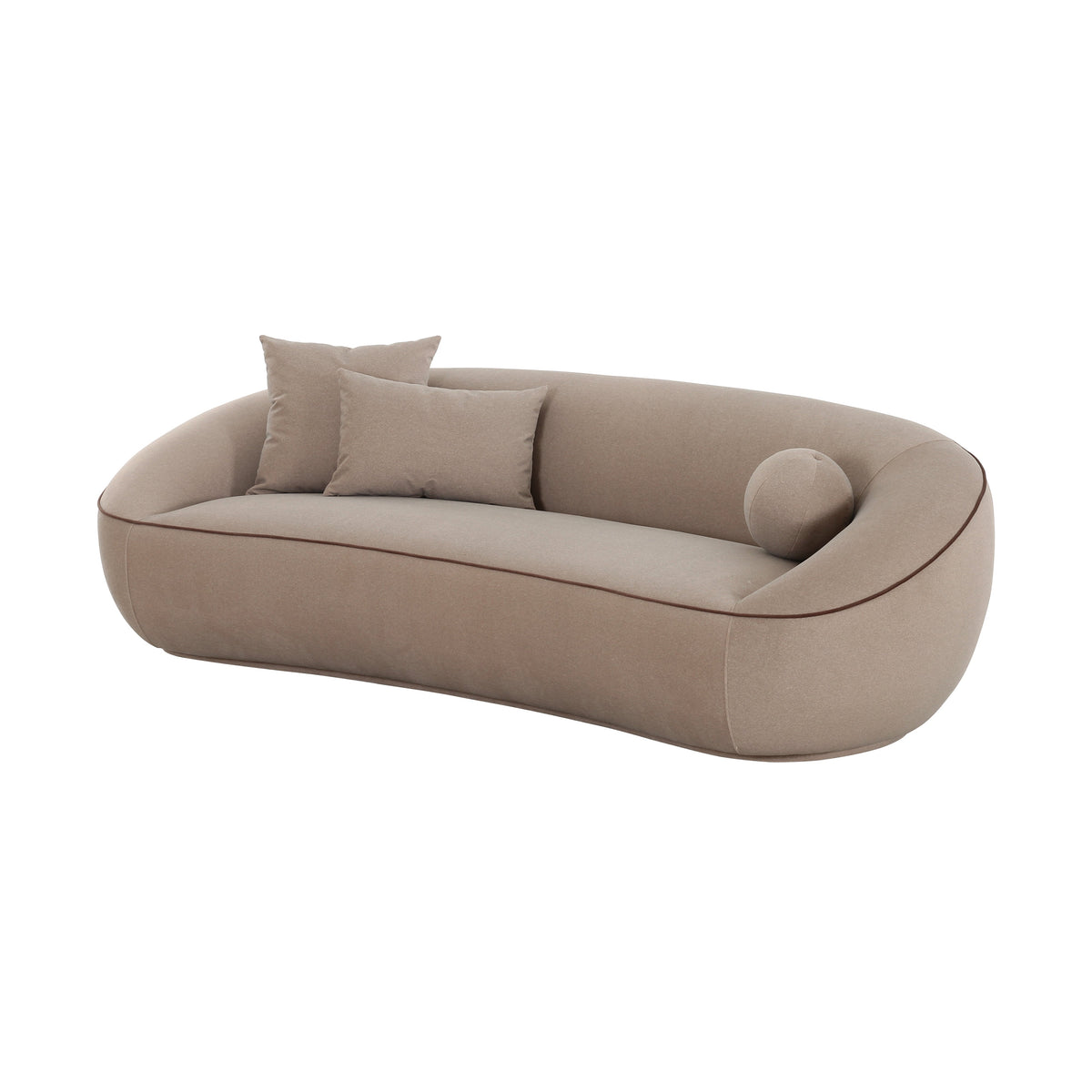 TOV Furniture Jenny Taupe Performance Faux Mohair Sofa
