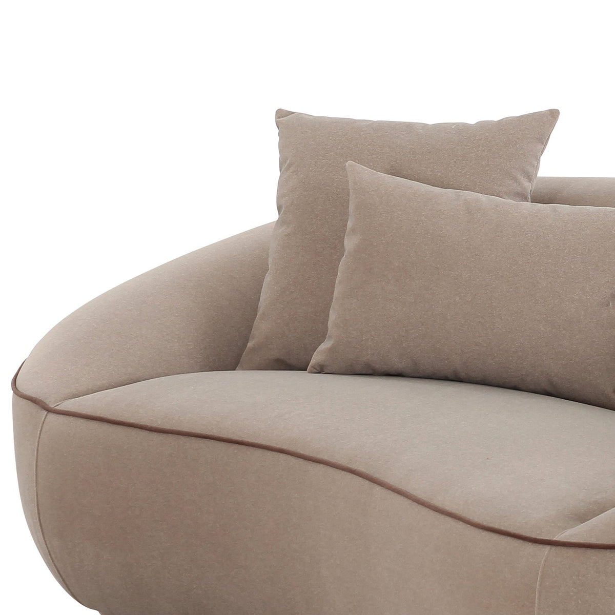 TOV Furniture Jenny Taupe Performance Faux Mohair Loveseat