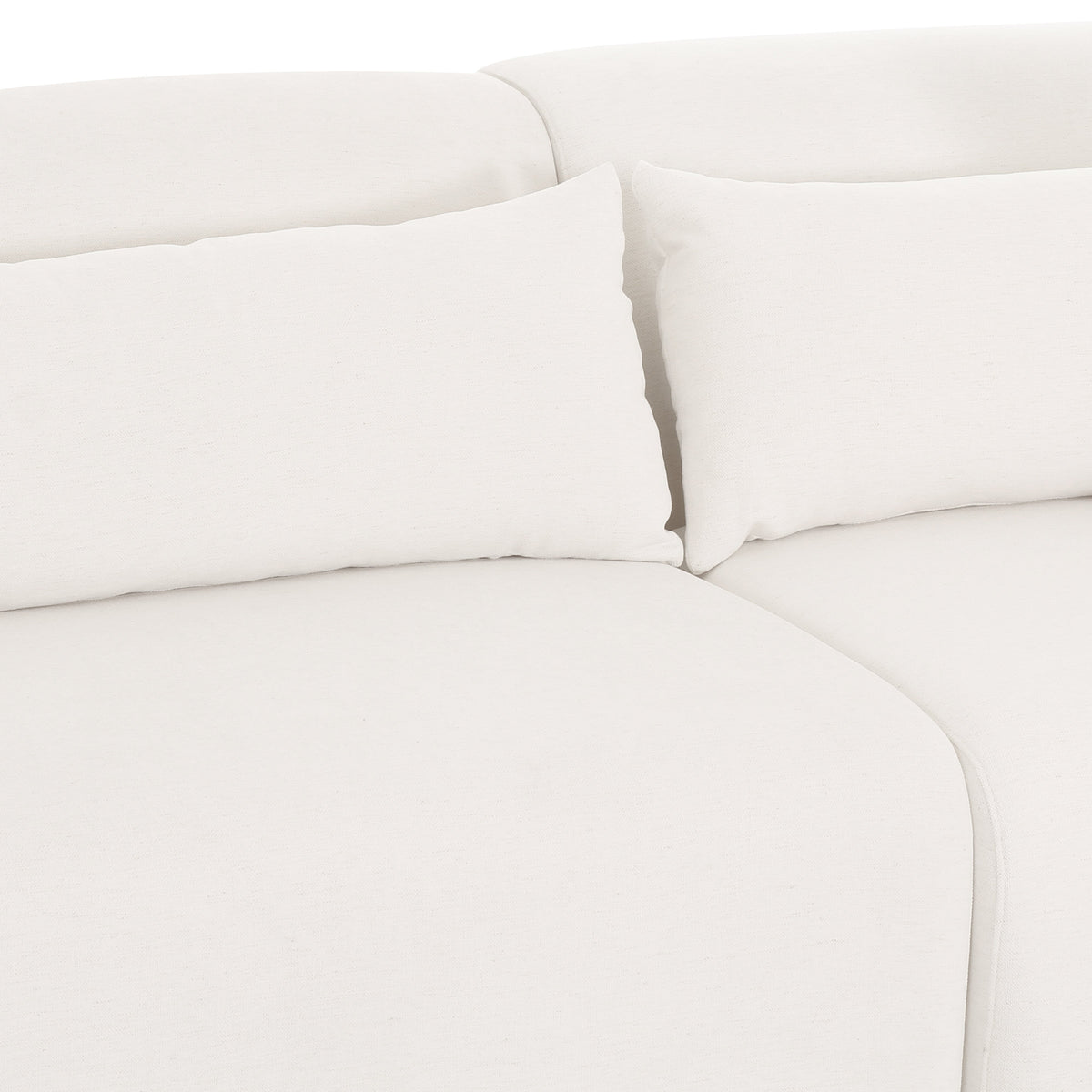 TOV Furniture Tarra Cream Performance Chenille 3-Piece Modular Sectional Sofa
