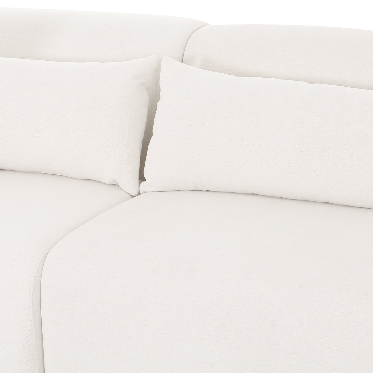 TOV Furniture Tarra Cream Performance Chenille 3-Piece Modular Sectional Sofa