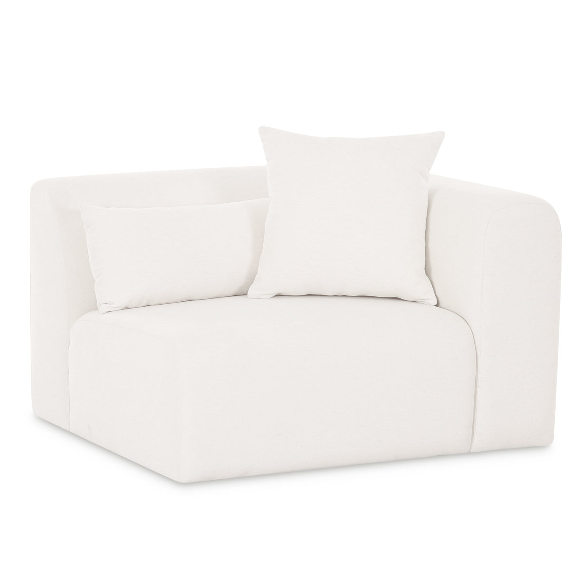 TOV Furniture Tarra Cream Performance Chenille Modular Corner Chair