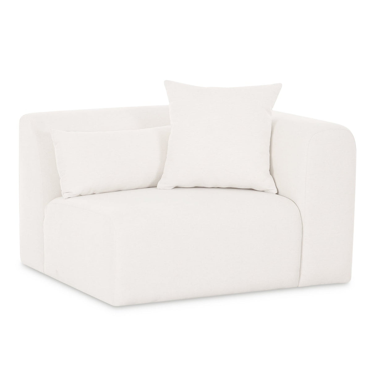 TOV Furniture Tarra Cream Performance Chenille Modular Corner Chair