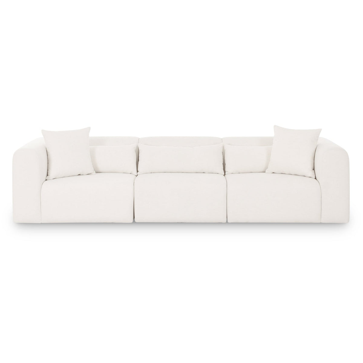 TOV Furniture Tarra 118" Cream Performance Chenille Modular Sofa in cream performance chenille, primary product view