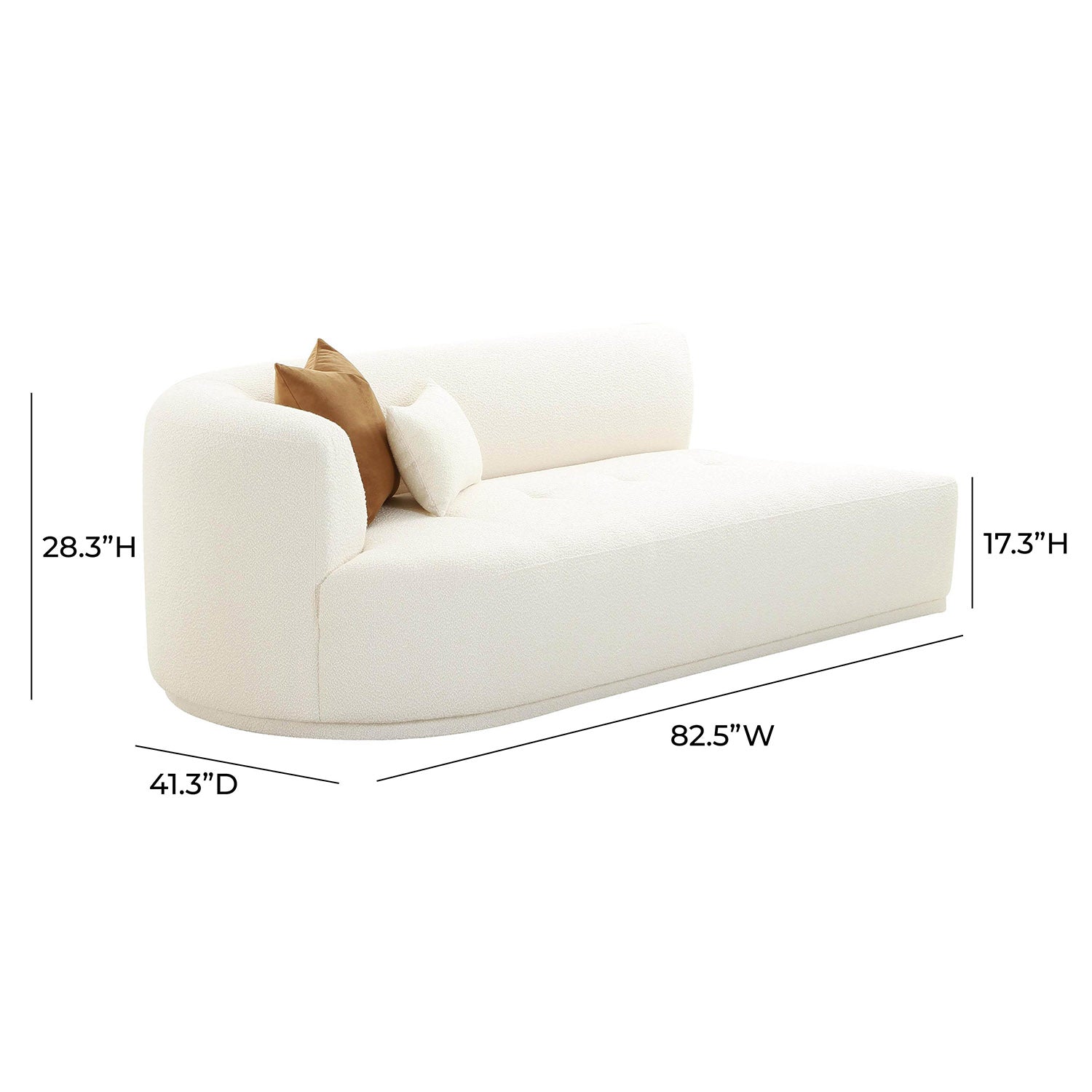 TOV Furniture Fickle Modular LAF Loveseat