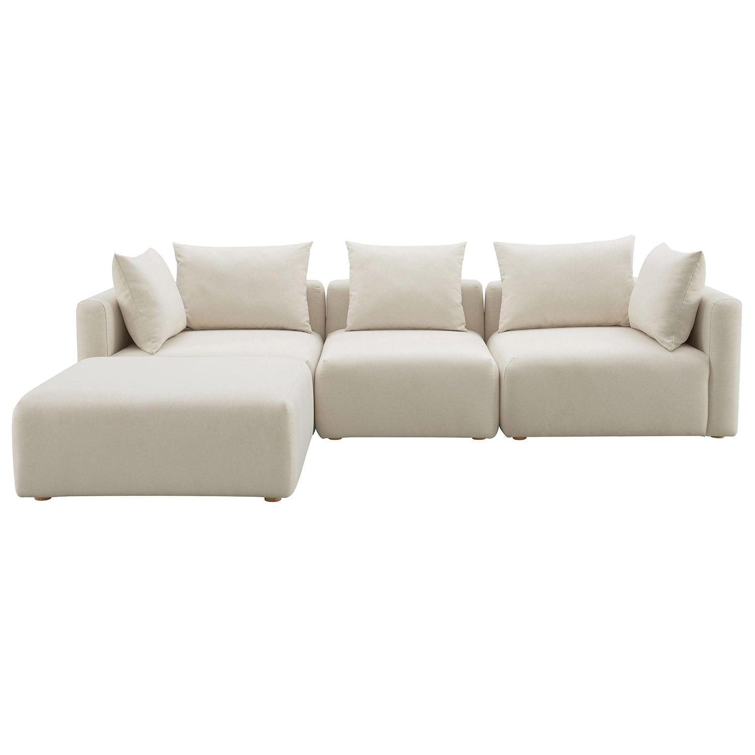 TOV Furniture Hangover Linen 4 Piece Modular Sectional