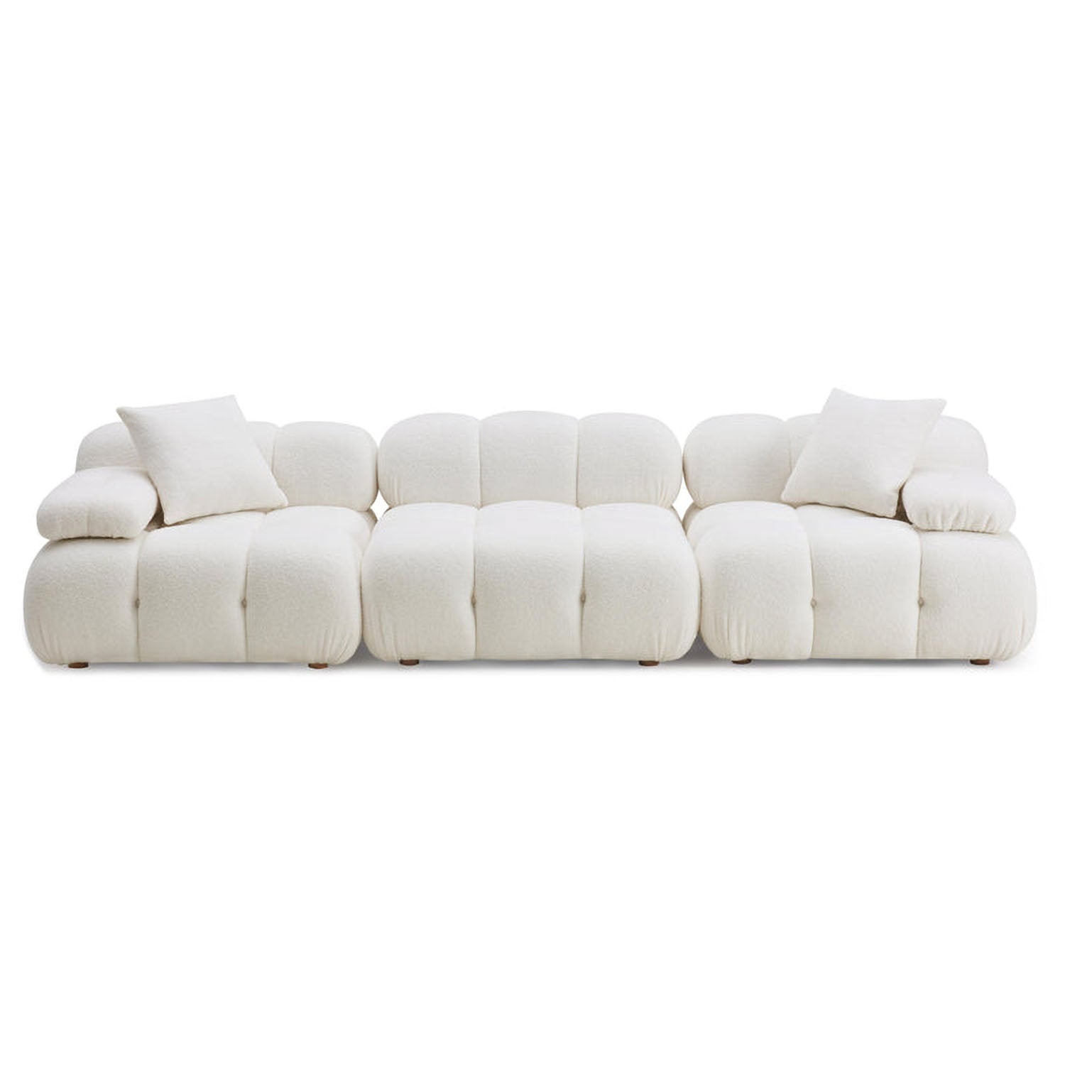 TOV Furniture Calliope Black Vegan Shearling Modular Sofa