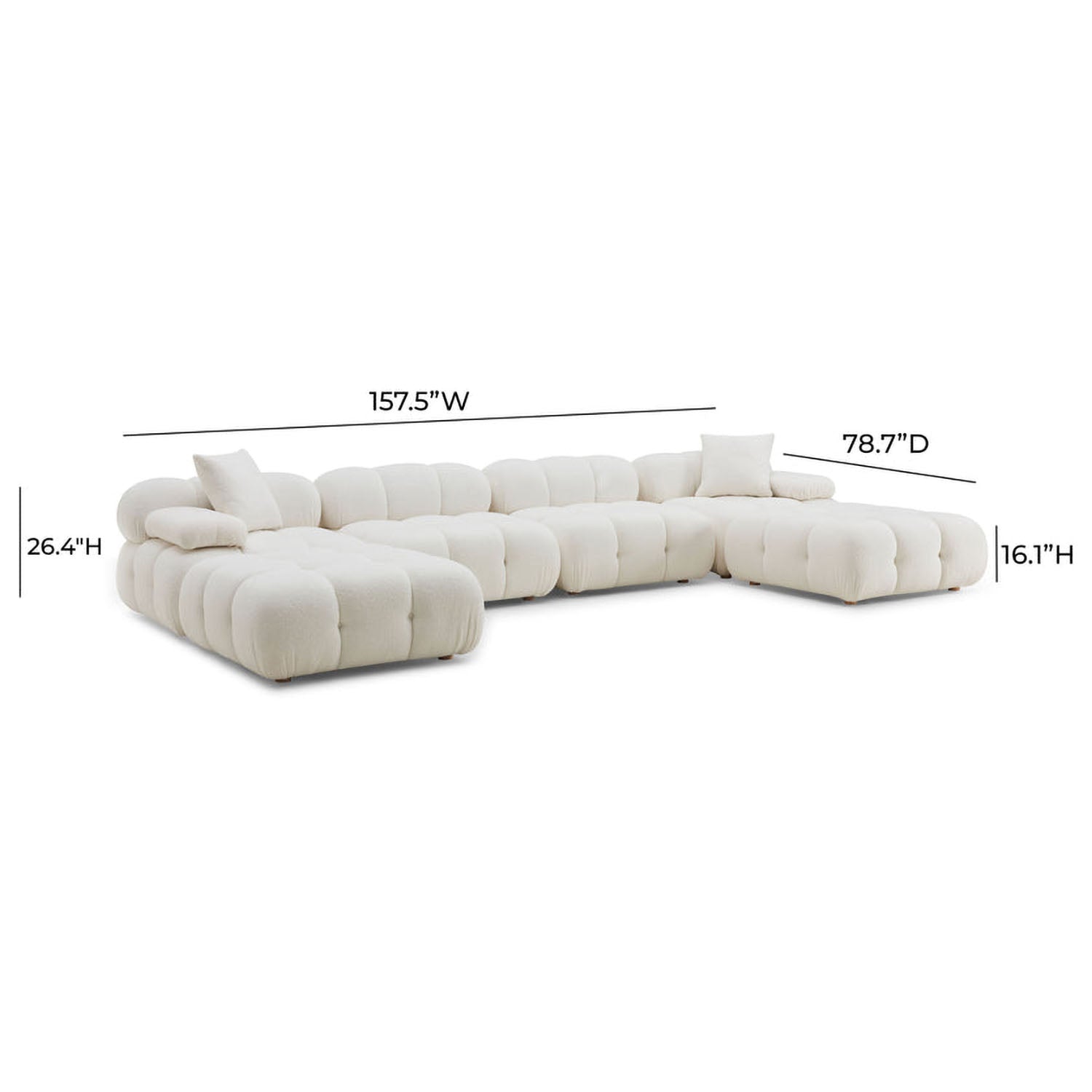 TOV Furniture Calliope 6-piece Modular U-Sectional Sofa