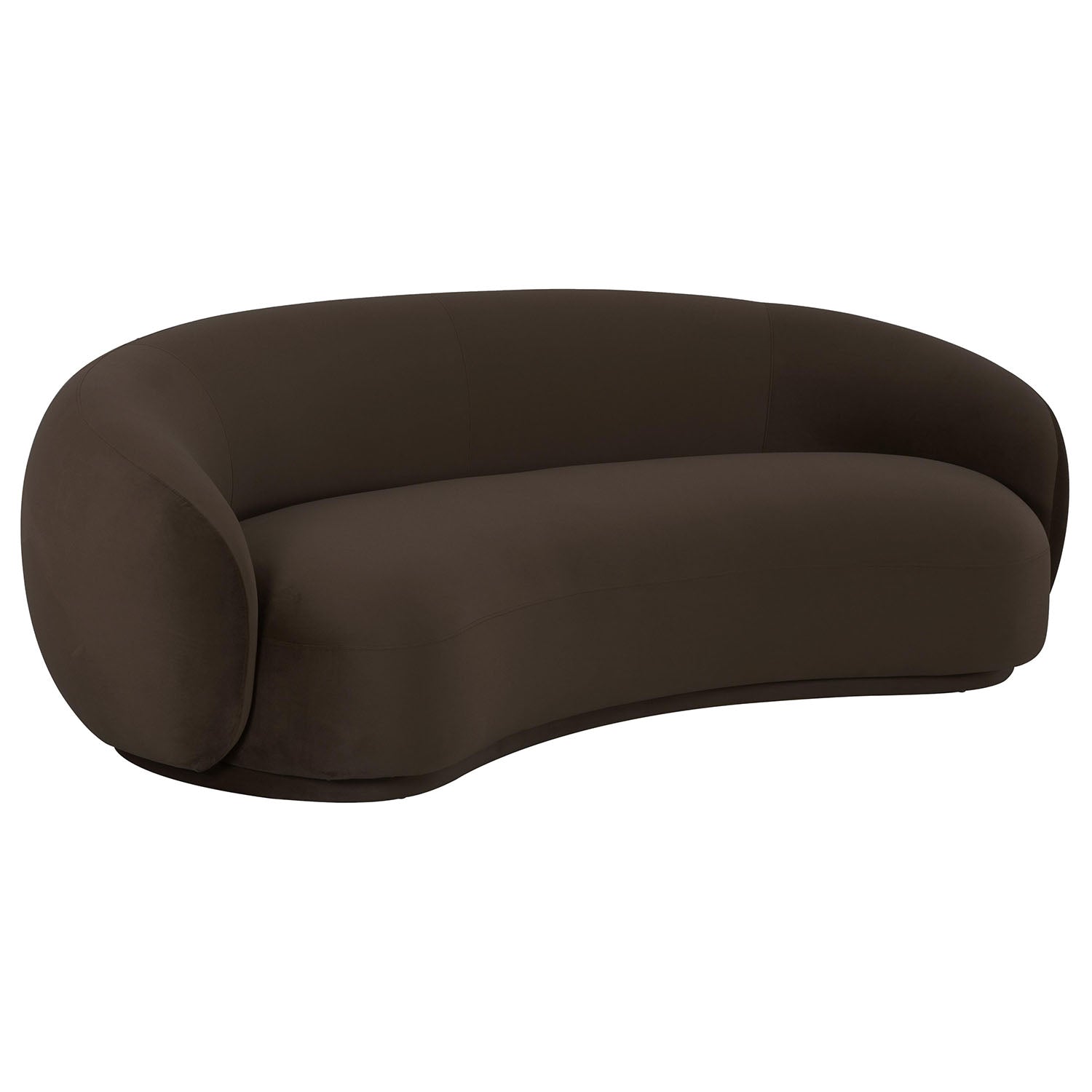 TOV Furniture Kendall Chocolate Brown Velvet Sofa