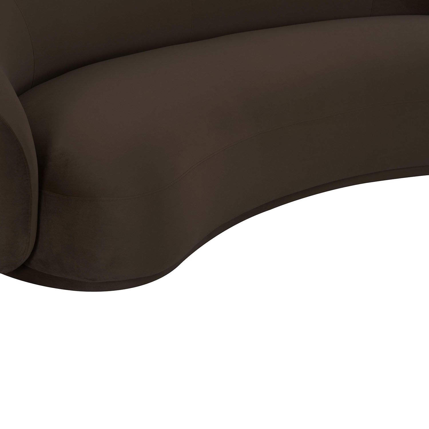 TOV Furniture Kendall Chocolate Brown Velvet Sofa