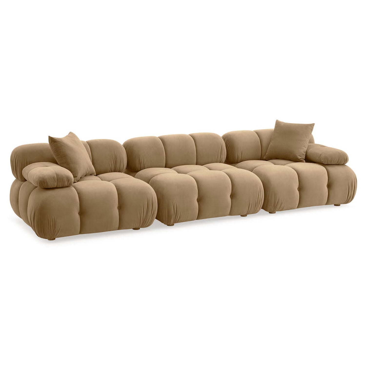 TOV Furniture Calliope Black Vegan Shearling Modular Sofa