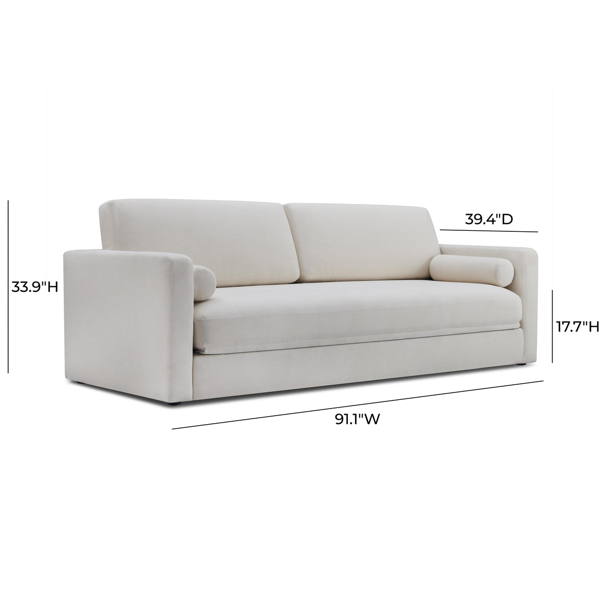 TOV Furniture Ryan Cream Upcycled Performance Linen Sleeper Sofa