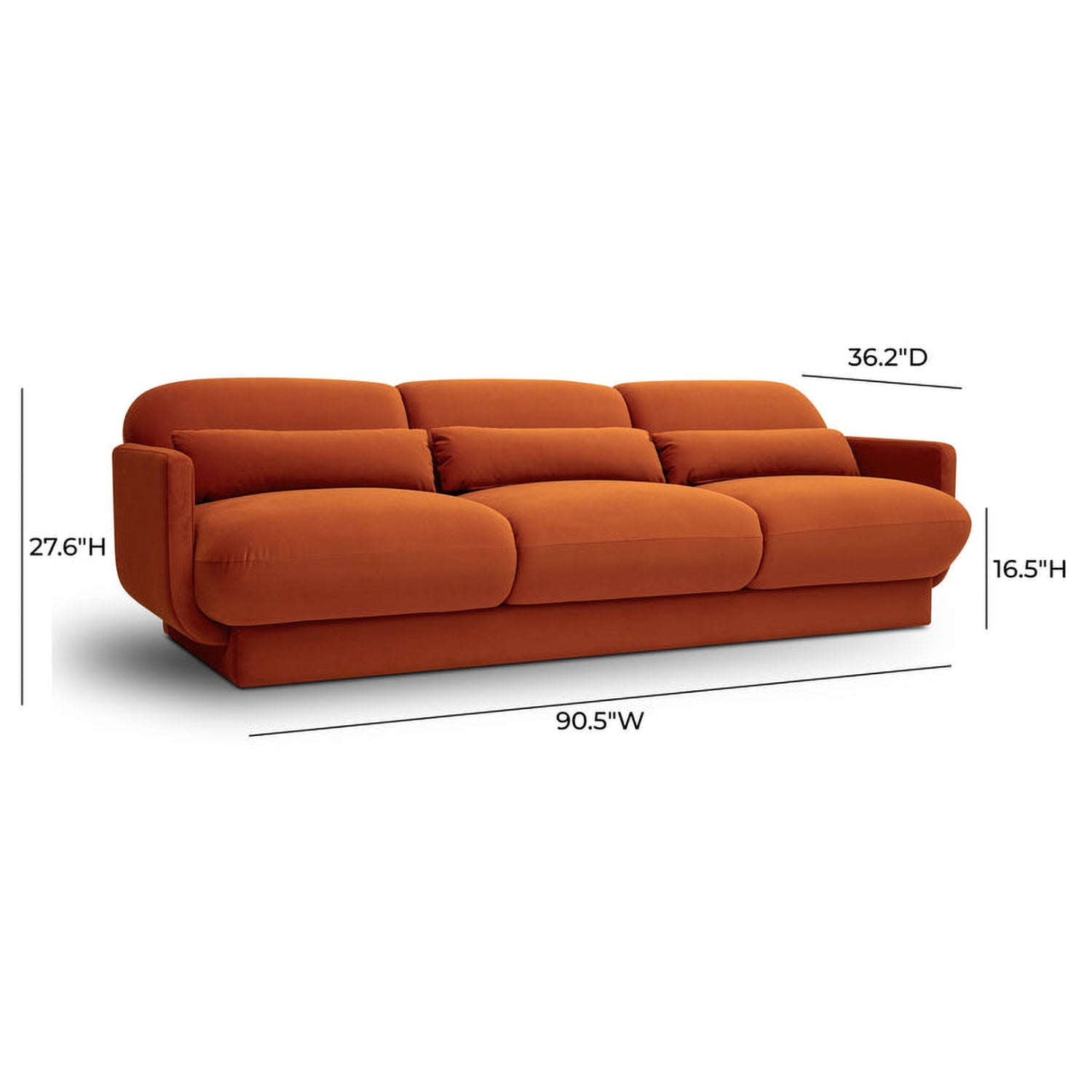 TOV Furniture Azalea Velvet Sofa