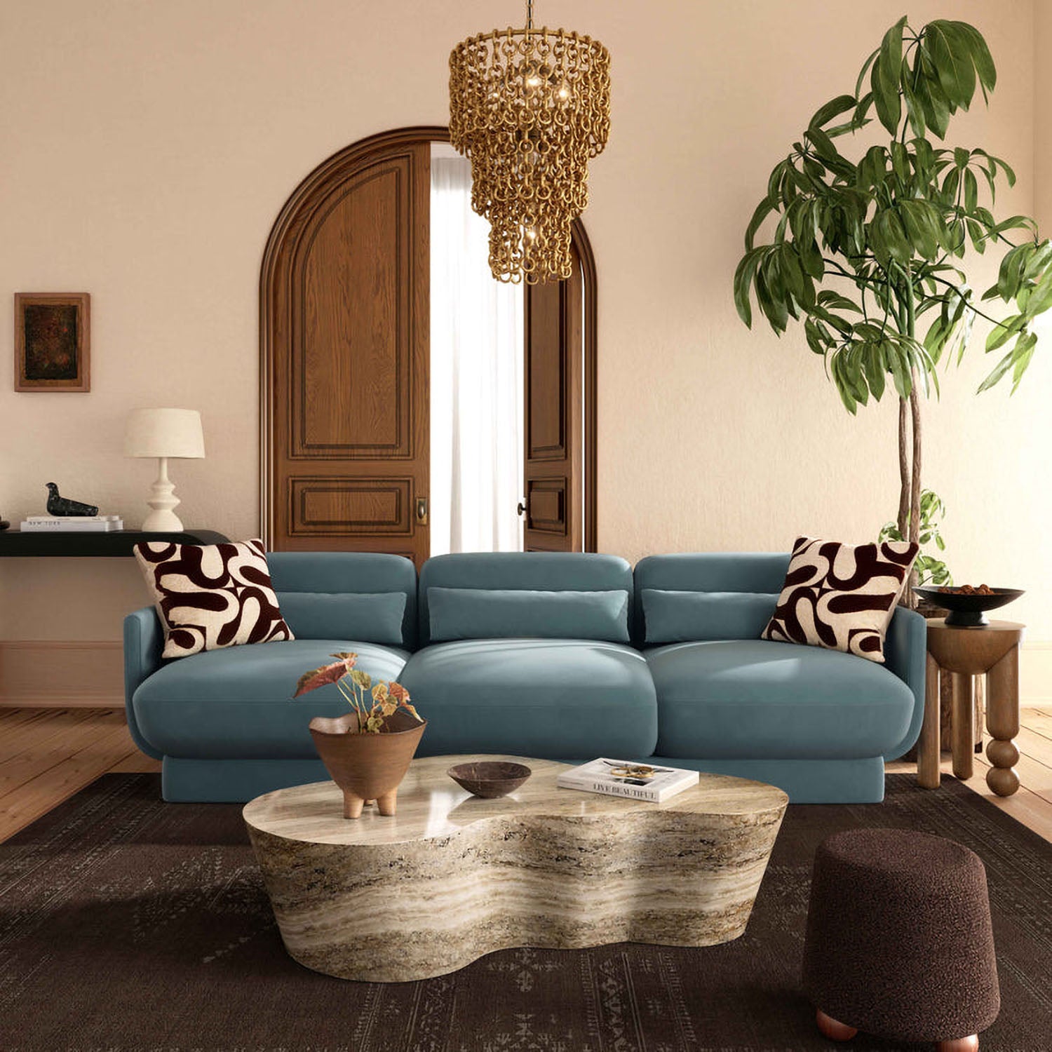 TOV Furniture Azalea Velvet Sofa