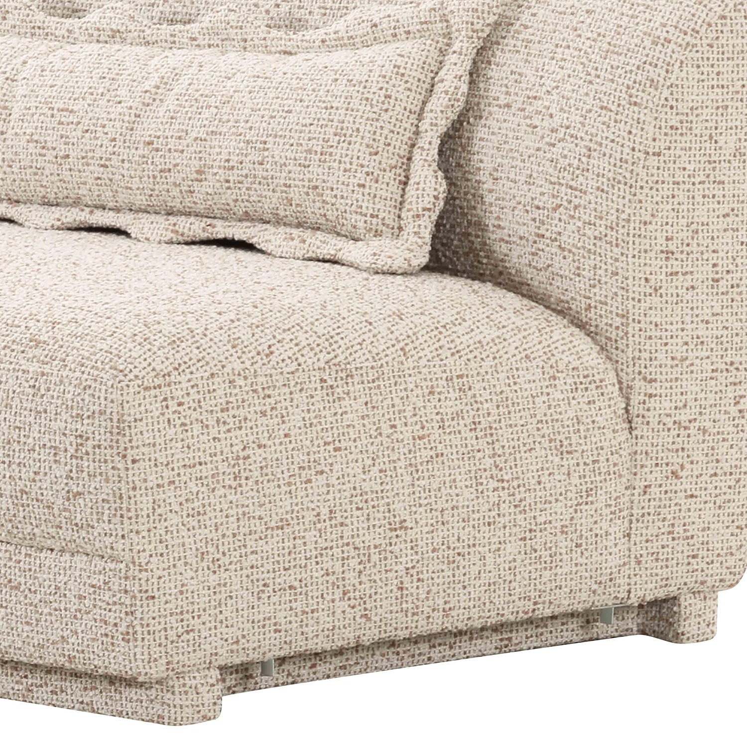 TOV Furniture Marion Two-Tone Textured Boucle Armless Loveseat