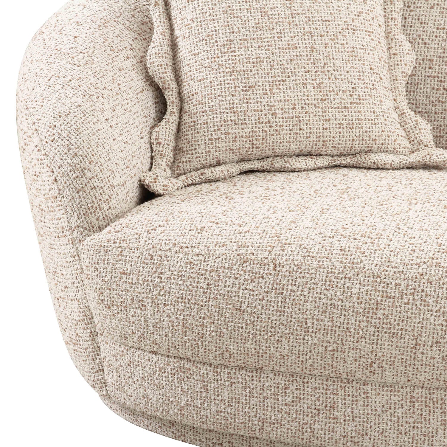 TOV Furniture Marion Two-Tone Textured Boucle 4 Person Sectional Sofa