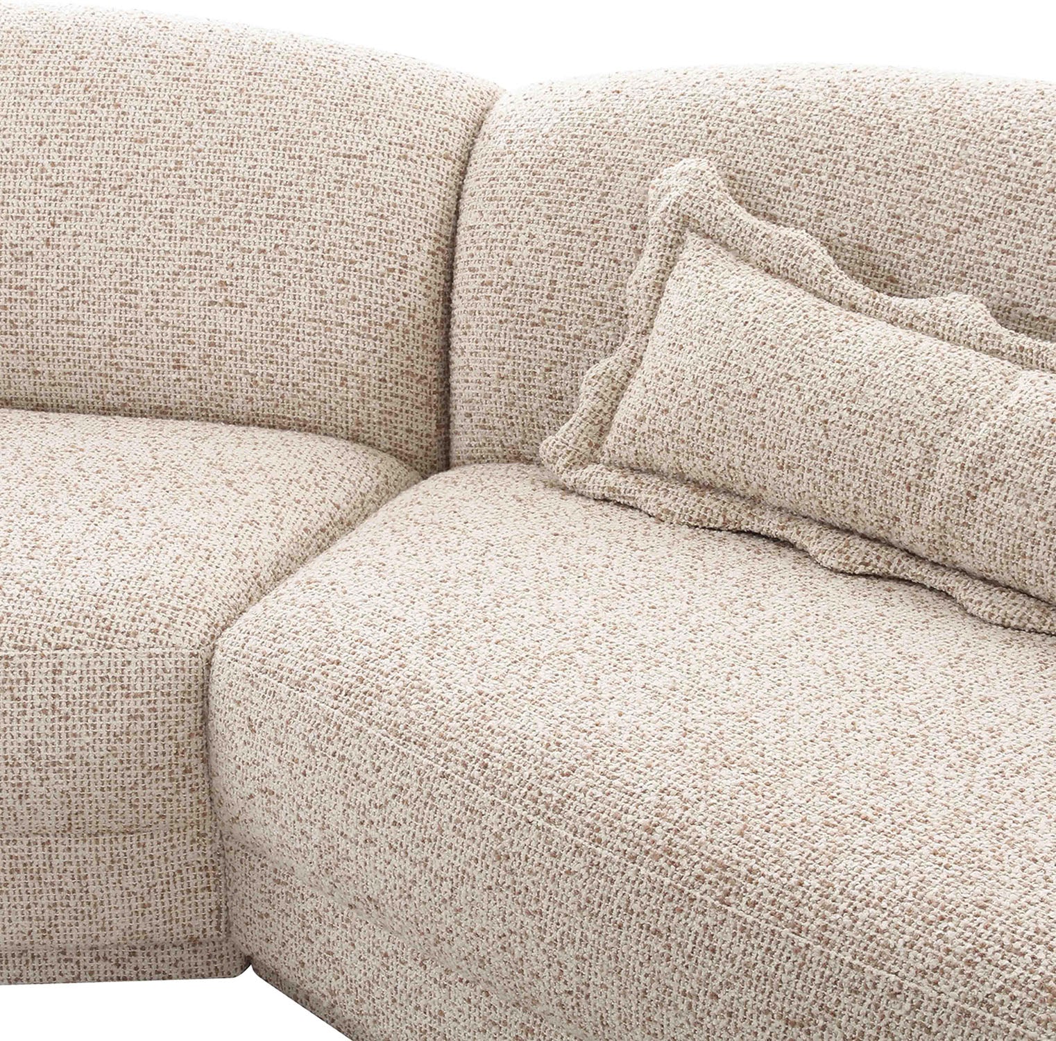 TOV Furniture Marion Two-Tone Textured Boucle 4 Person Sectional Sofa