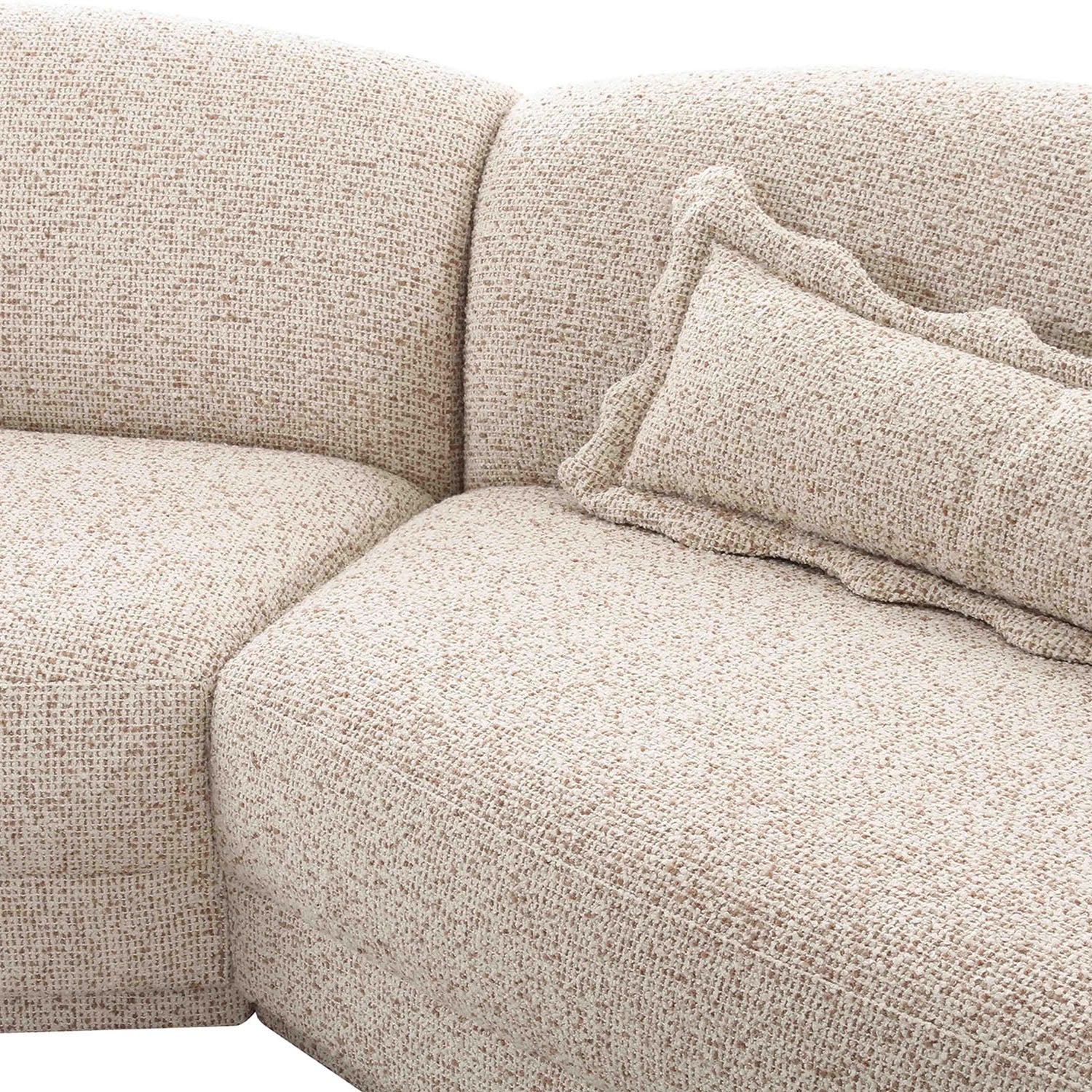 TOV Furniture Marion Two-Tone Textured Boucle 6 Person Sectional Sofa