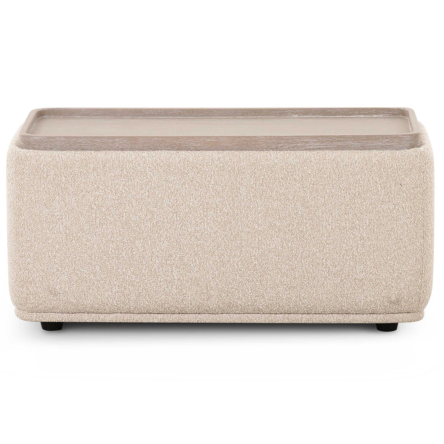 TOV Furniture Sylvie Cream Boucle Ottoman Table