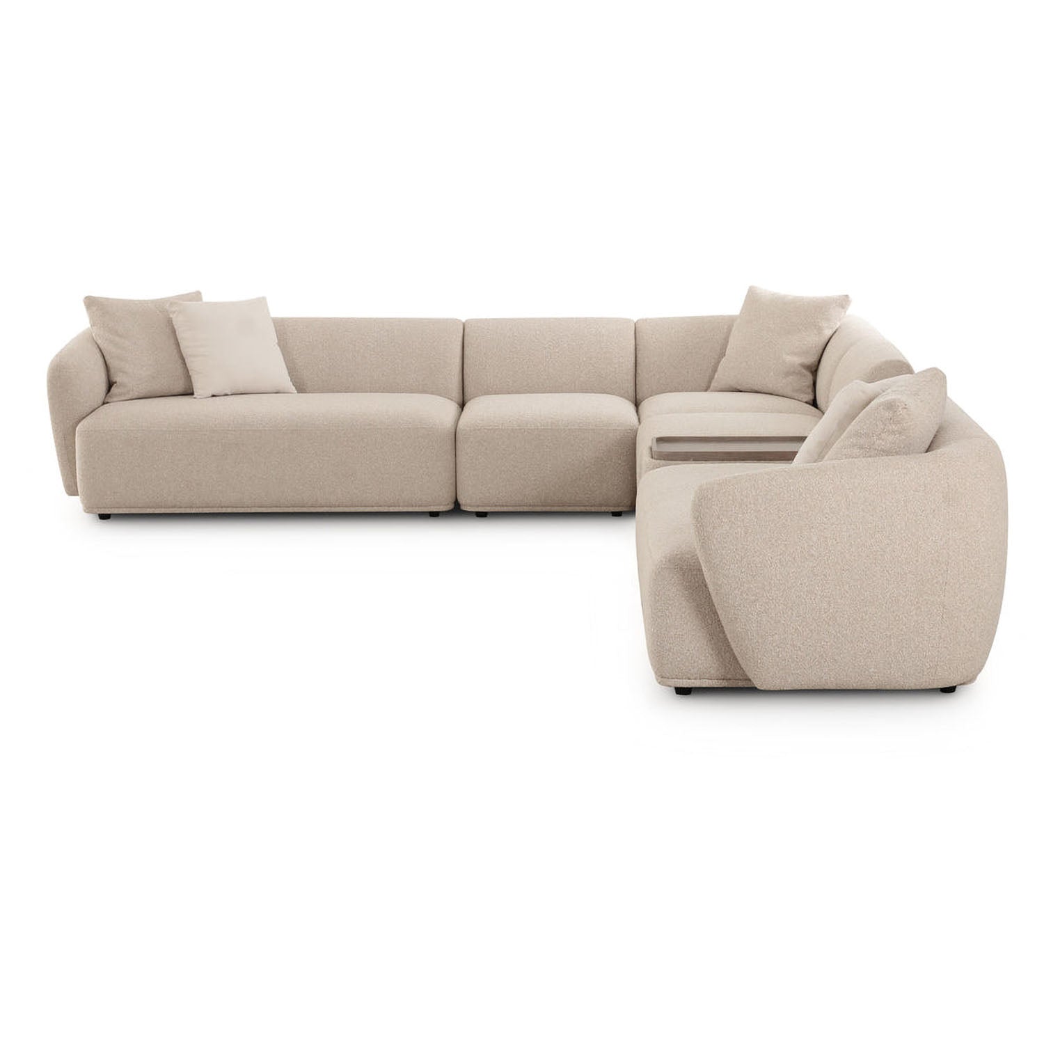 TOV Furniture Sylvie 6-Piece Cream Boucle Large Sectional Sofa