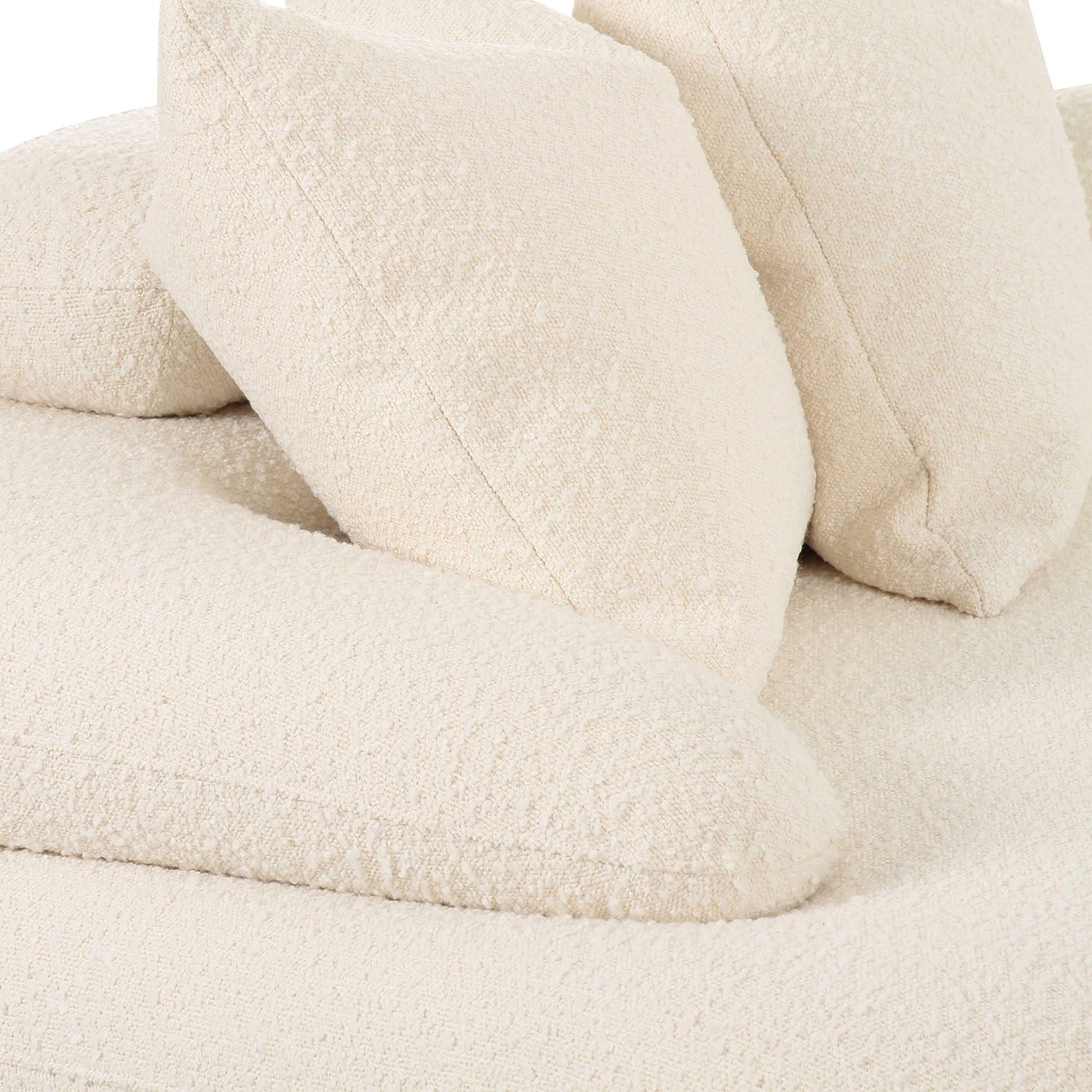 TOV Furniture Lulu Cream Boucle Modular Curved Sectional Sofa