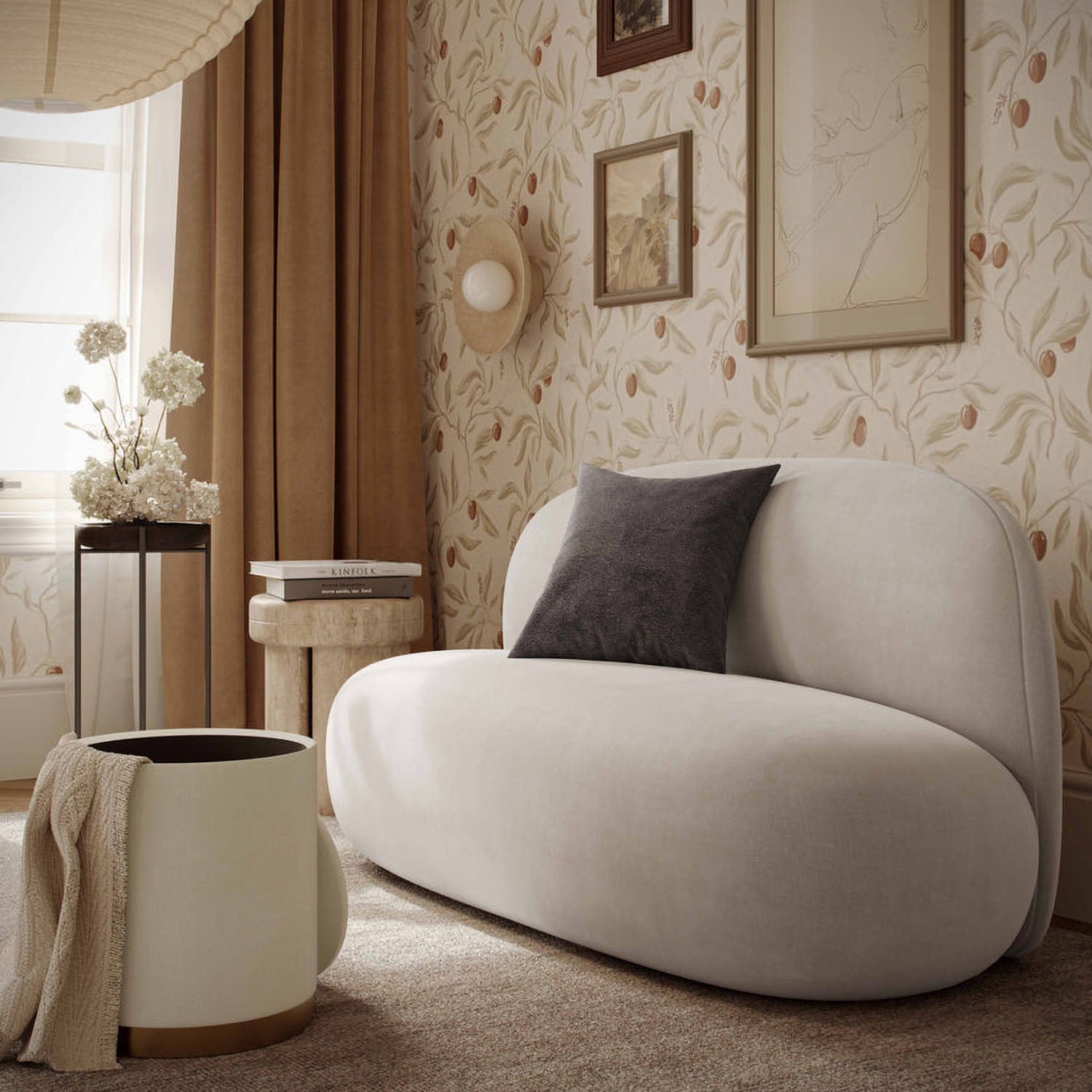 TOV Furniture Carraway Upcycled Chenille Loveseat