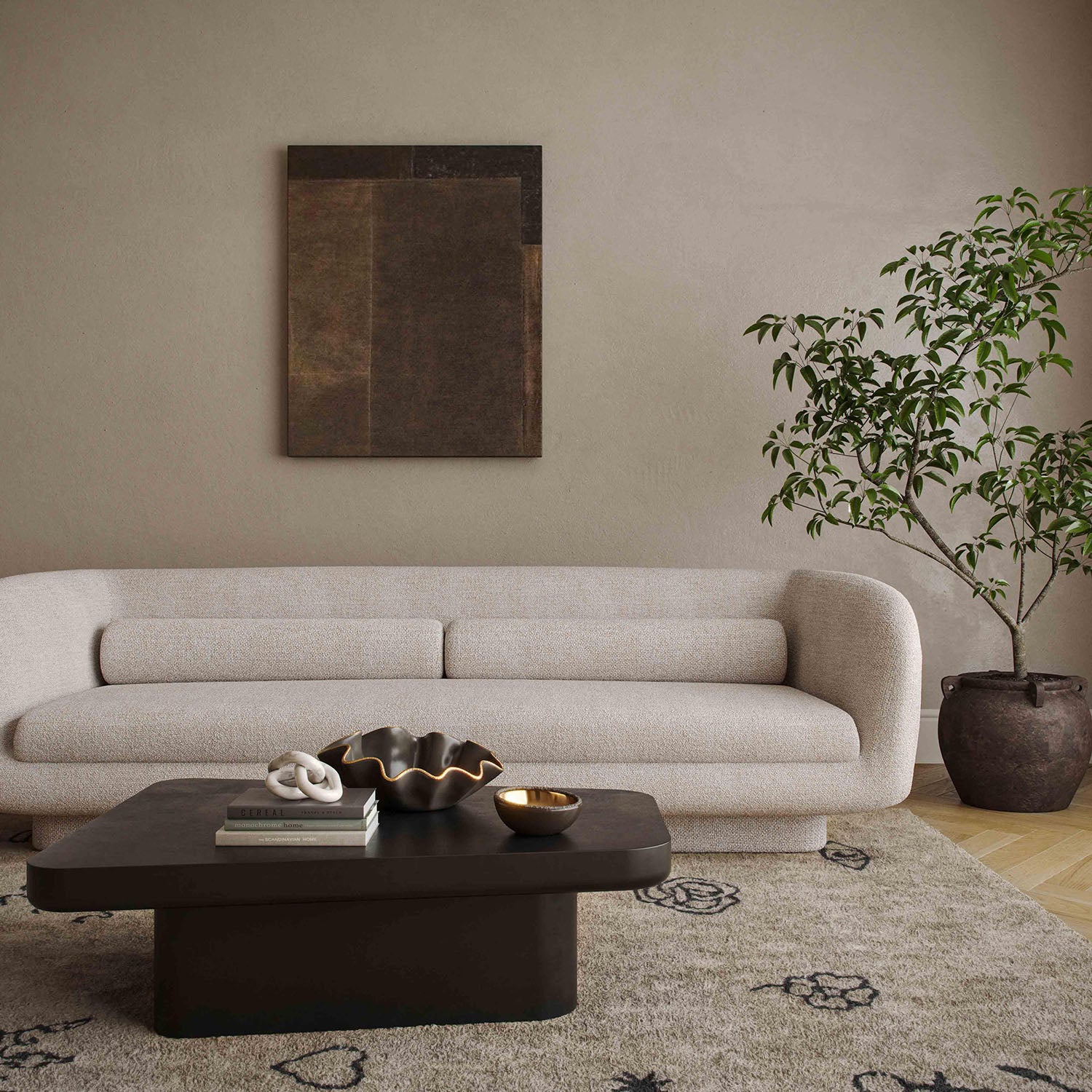 TOV Furniture Simone Cream Boucle Sofa