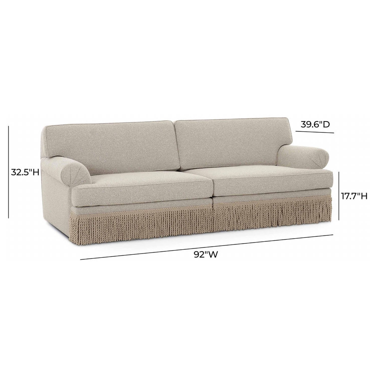 TOV Furniture Yvette Warm Grey Boucle Sofa