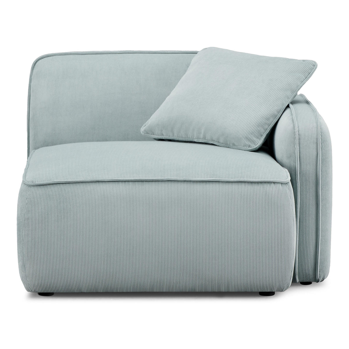 TOV Furniture Travie Sea Blue Performance Corduroy Velvet RAF Corner Chair
