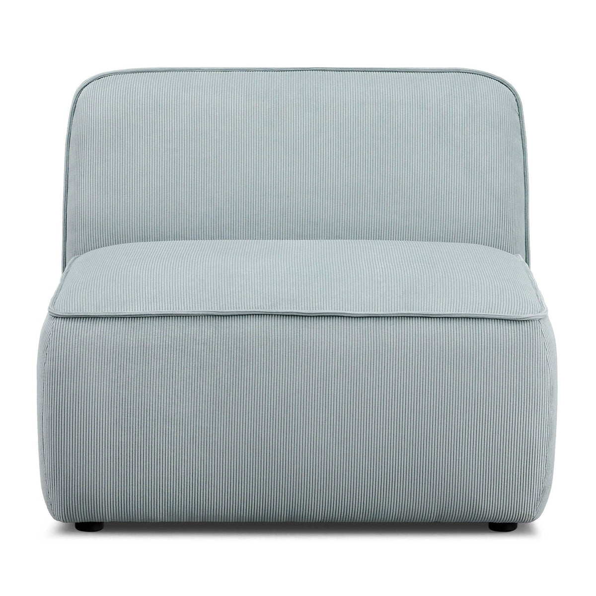 TOV Furniture Travie Sea Blue Performance Corduroy Velvet Armless Chair