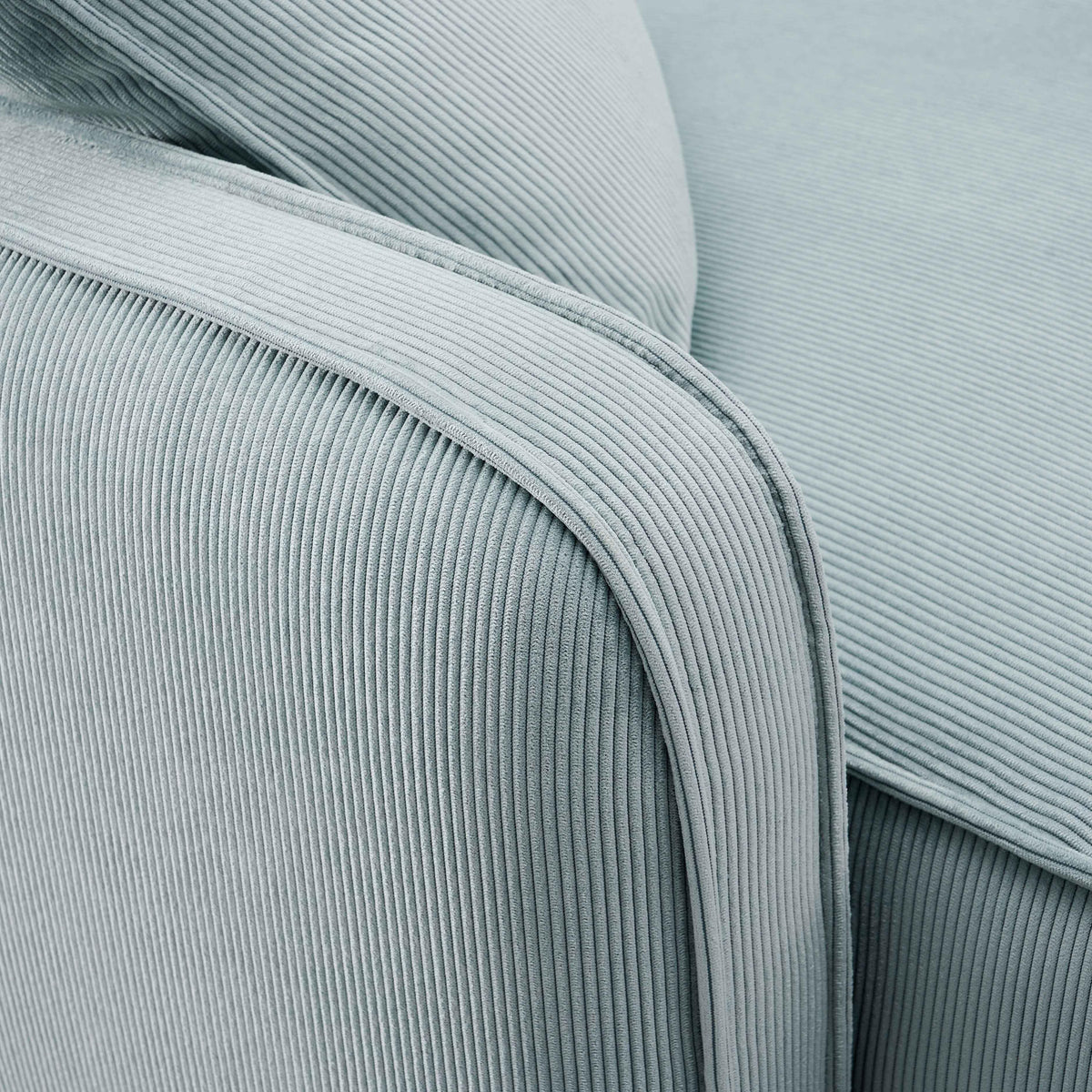 TOV Furniture Travie Sea Blue Performance Corduroy Velvet Armless Chair