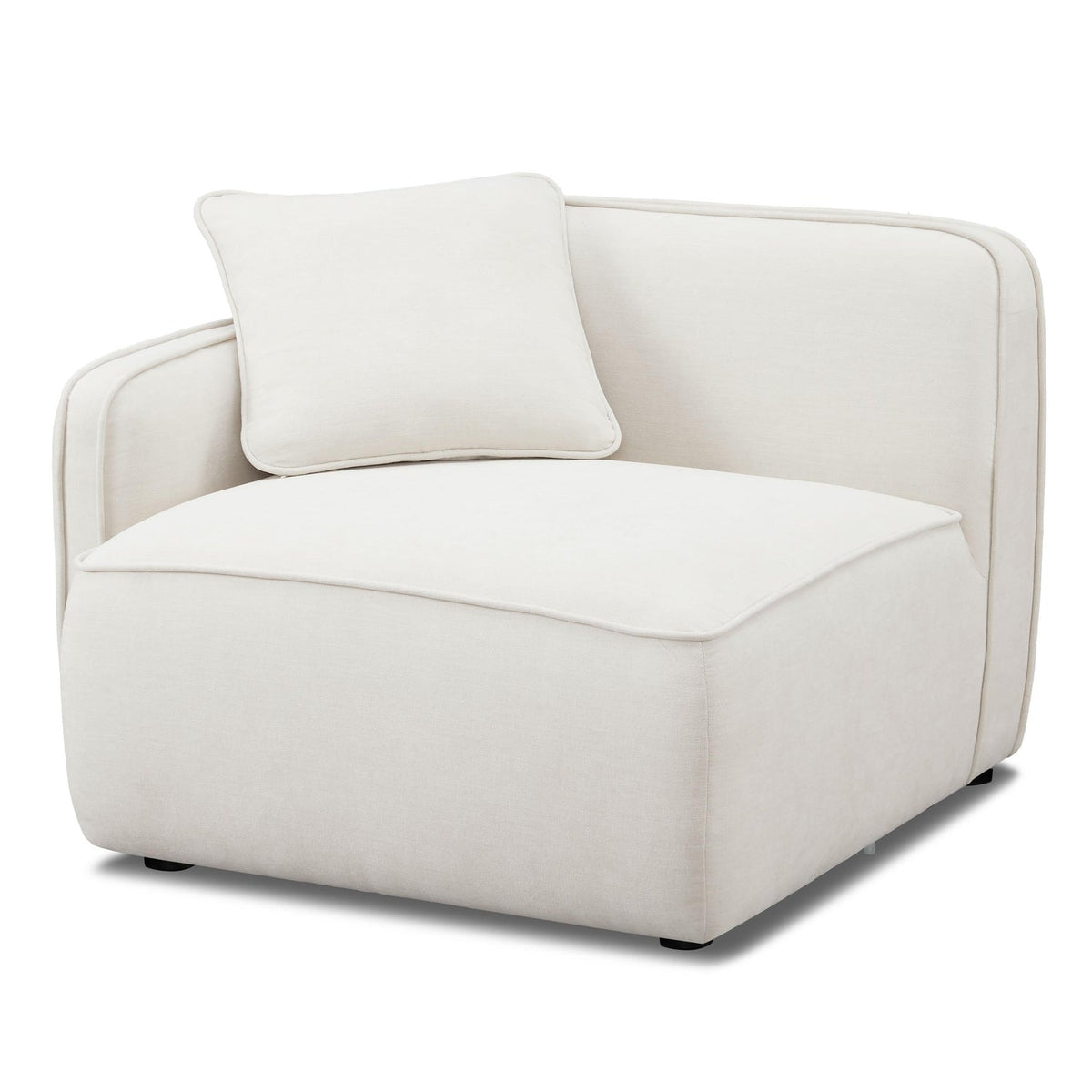 TOV Furniture Travie Sand Upcycled Performance Linen LAF Corner Chair in sand, primary product view
