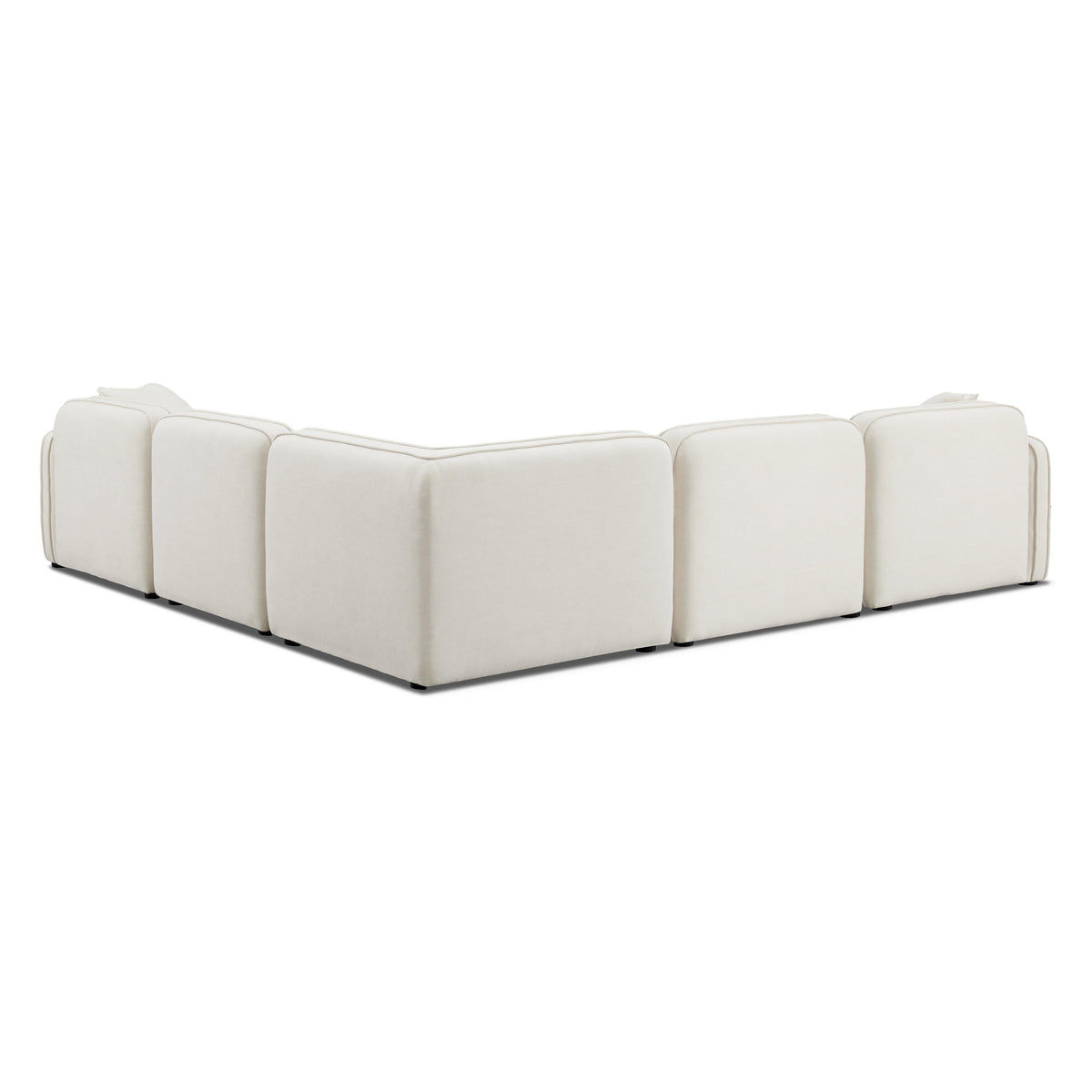 TOV Furniture Travie Sand Upcycled Performance Linen 5-Piece Modular L-Sectional Sofa