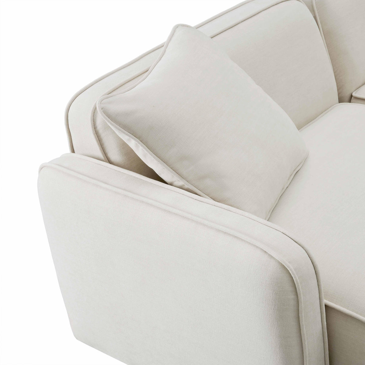 TOV Furniture Travie Sand Upcycled Performance Linen 6-Piece Modular U-Sectional Sofa