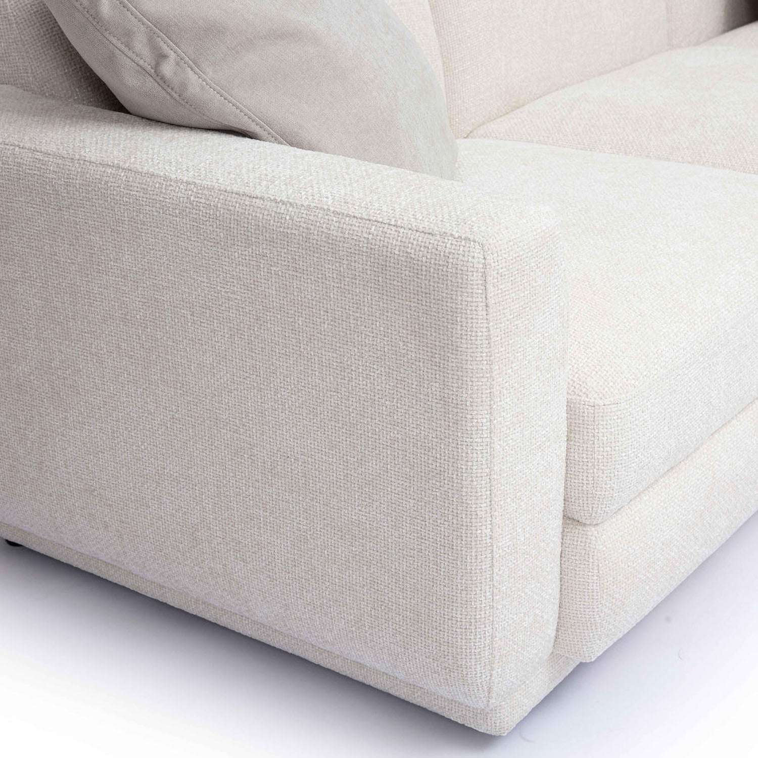 TOV Furniture Perry 5-Piece Cream Chenille Modular L-Sectional Sofa