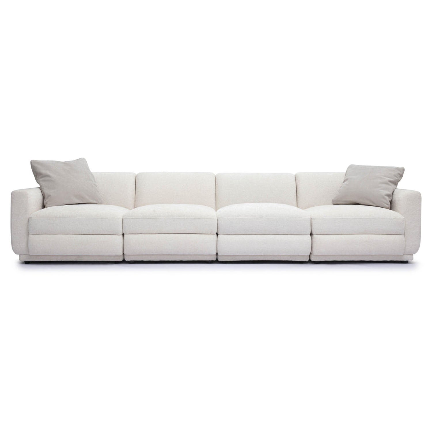 TOV Furniture Perry Cream Chenille Modular Long Sofa