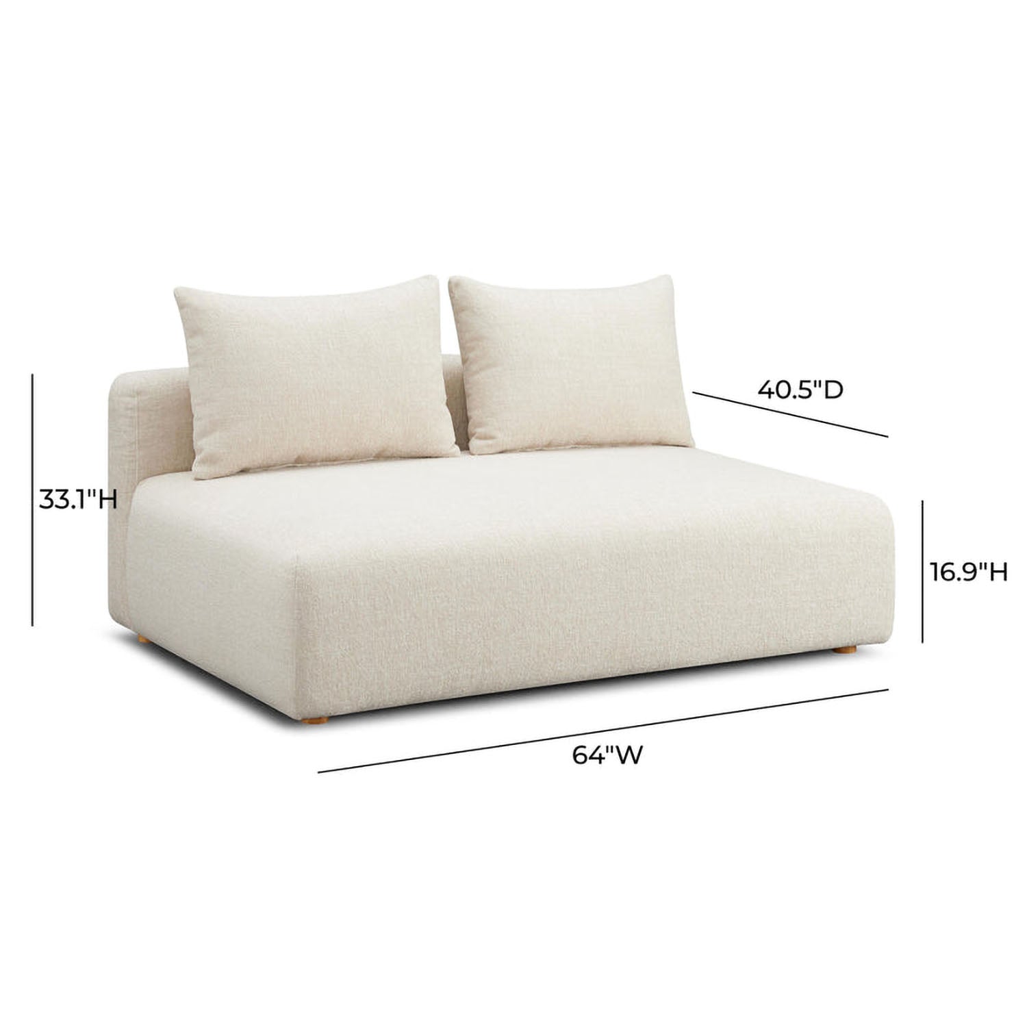 TOV Furniture Hangover Modular Loveseat