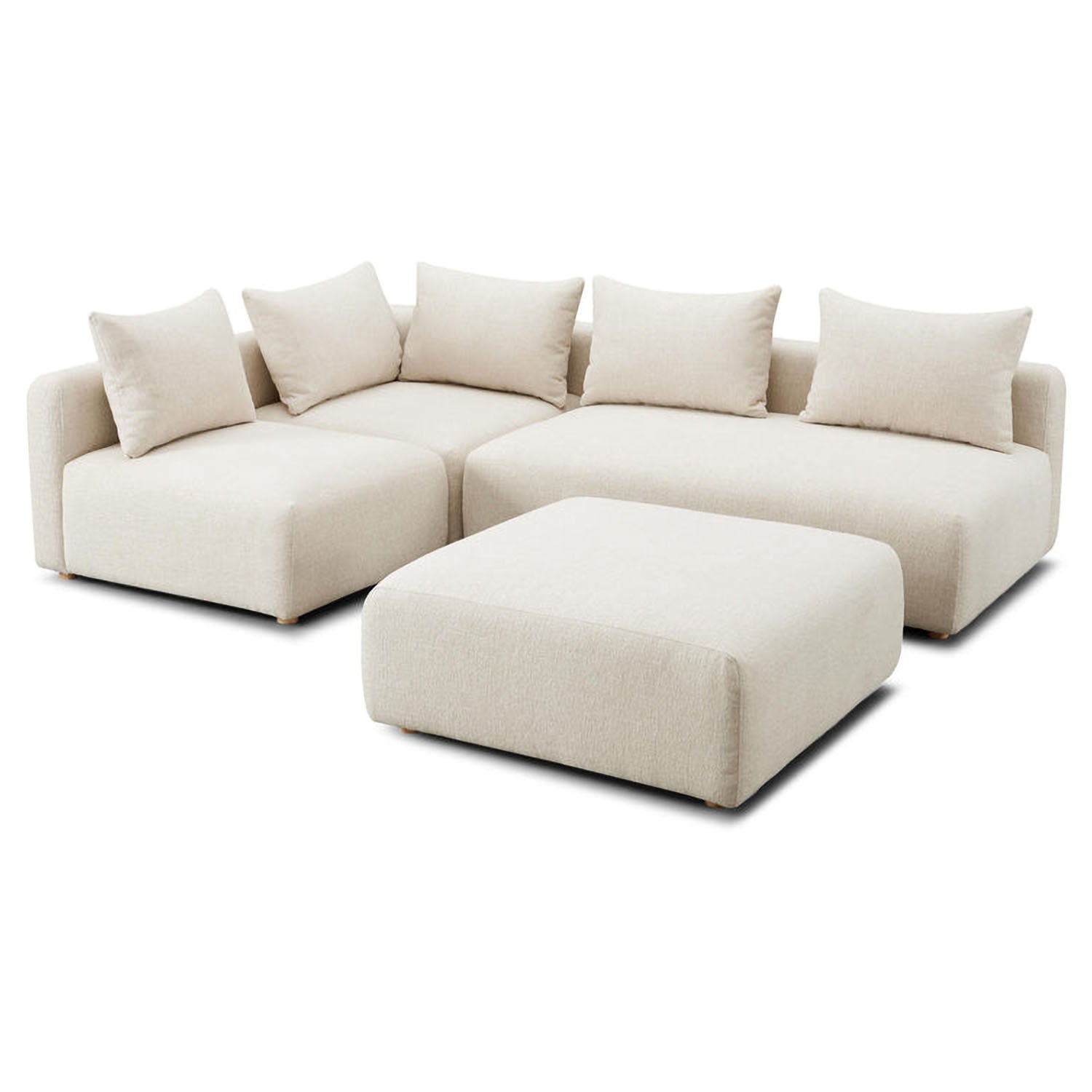 TOV Furniture Hangover 4-Piece Modular Chaise Sectional Sofa