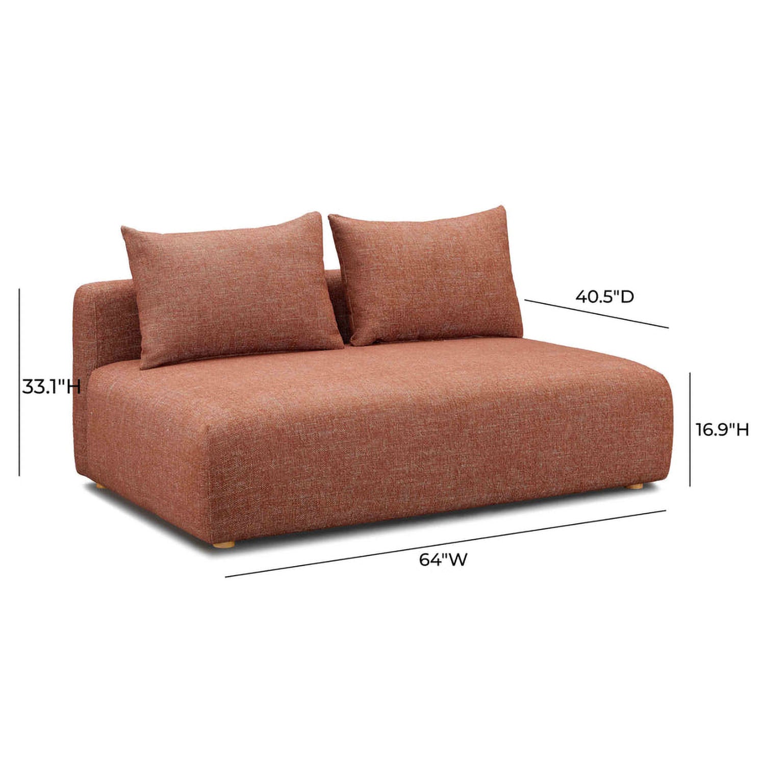 TOV Furniture Hangover Modular Loveseat