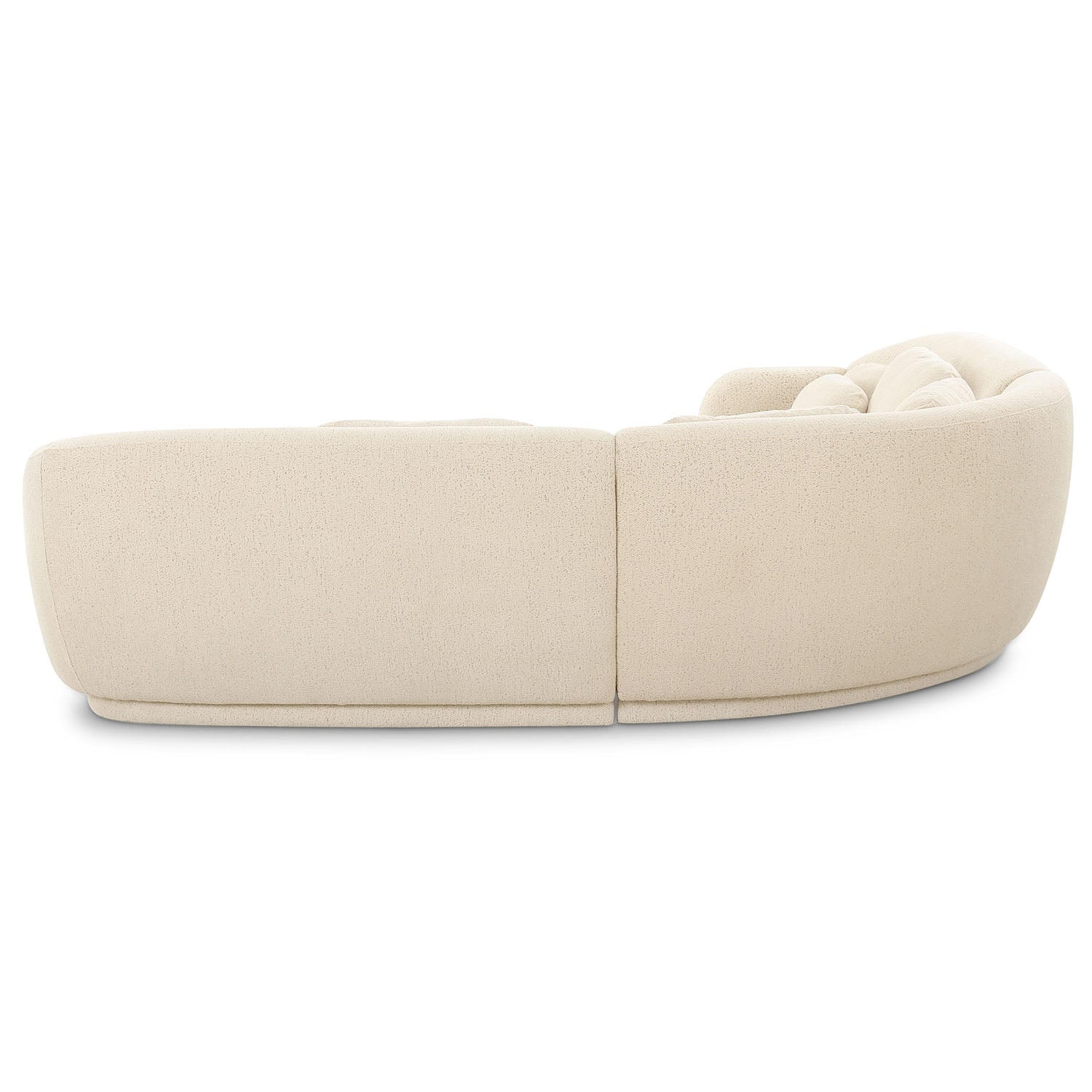 TOV Furniture Misty Cream Boucle Modular L-Sectional Sofa
