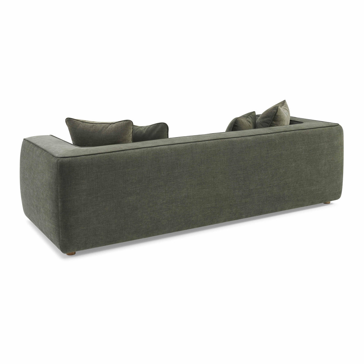 TOV Furniture Tristine Olive Green Upcycled Performance Basketweave Sofa
