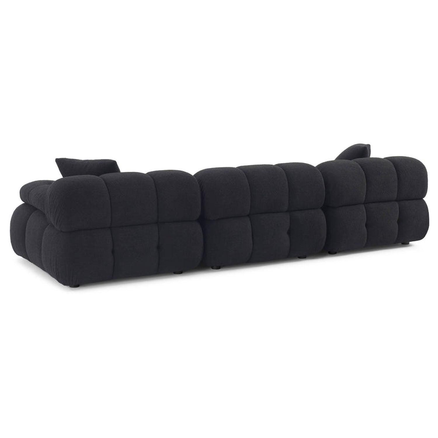 TOV Furniture Calliope Black Vegan Shearling Modular Sofa