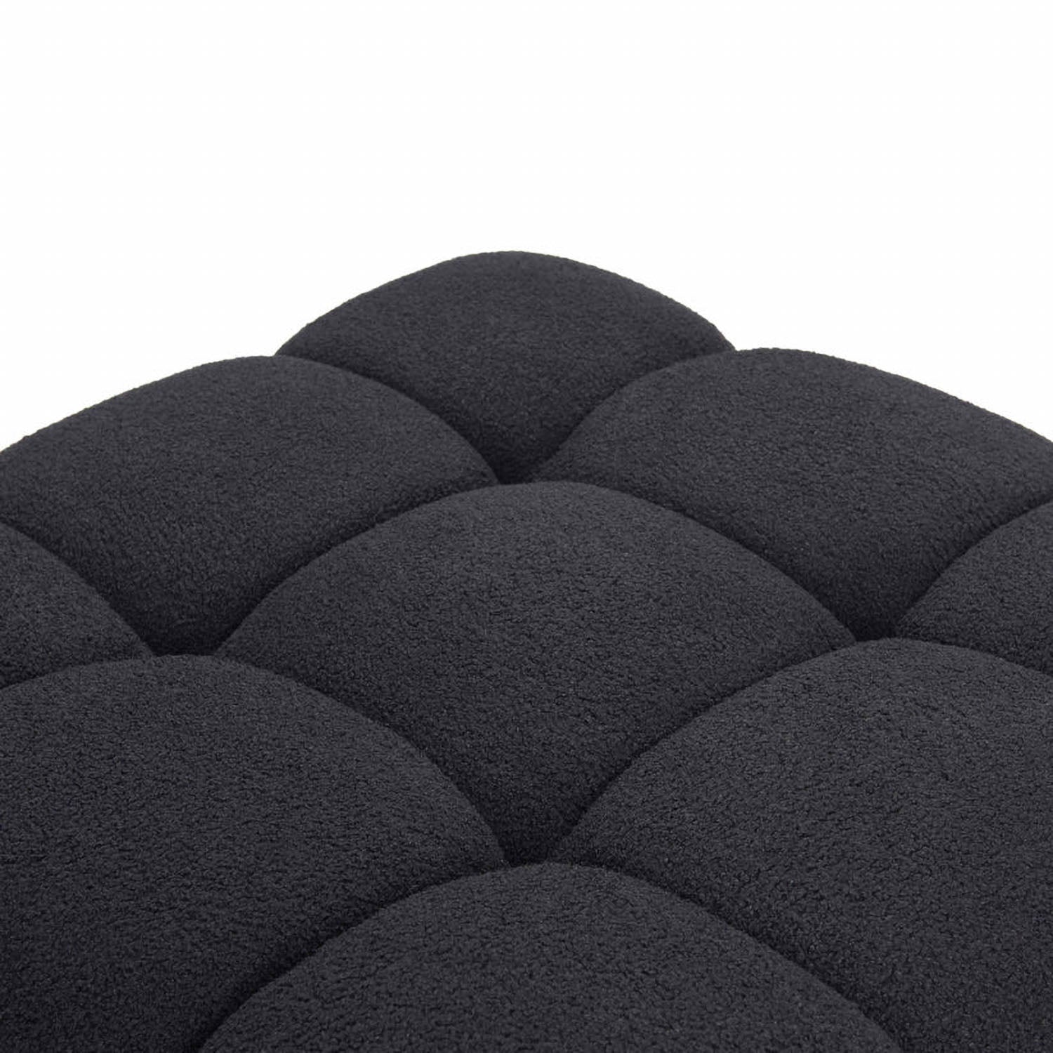 TOV Furniture Calliope Black Vegan Shearling Modular Sofa