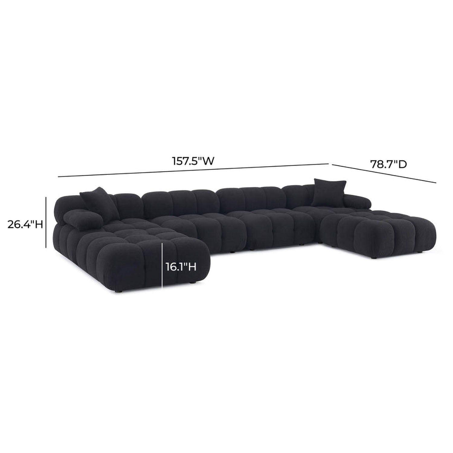 TOV Furniture Calliope 6-piece Modular U-Sectional Sofa
