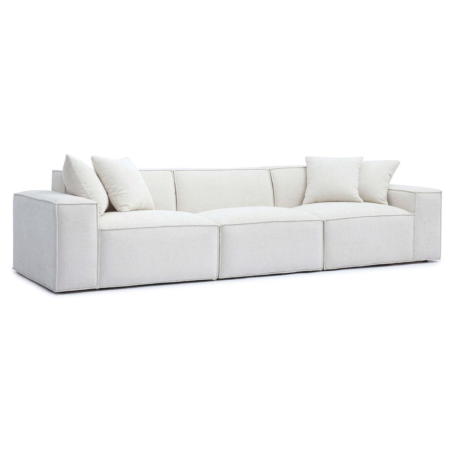 TOV Furniture Mindy Chenille Basketweave Modular Sofa