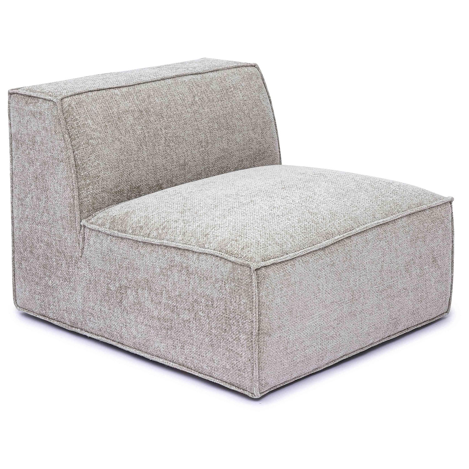 TOV Furniture Mindy Chenille Basketweave Armless Chair