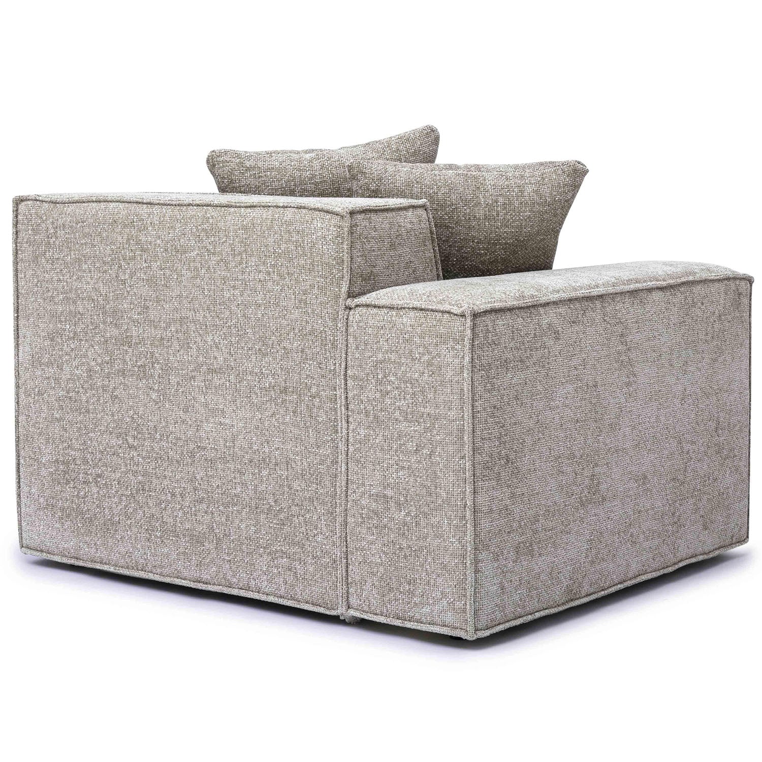 TOV Furniture Mindy Chenille Basketweave Corner Chair